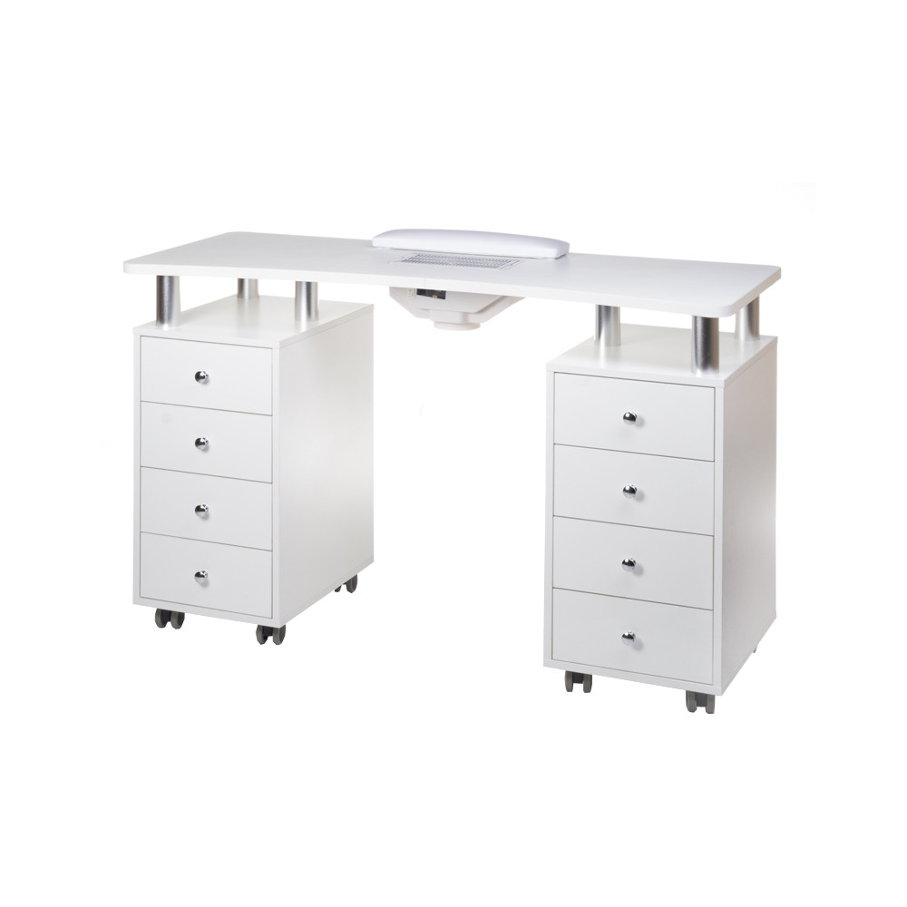 Stolik do manicure + pochłaniacz BD-3425+P BIAŁY