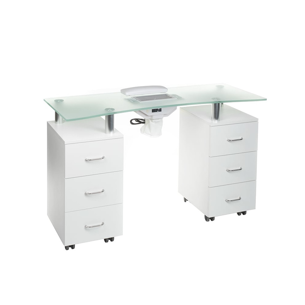 Stolik do manicure + pochłaniacz BD-3425-1+P BIAŁY