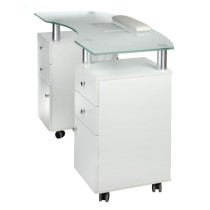 Stolik do manicure +  pochłaniacz BD-3453+P BIAŁY