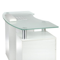 Stolik do manicure +  pochłaniacz BD-3453+P BIAŁY