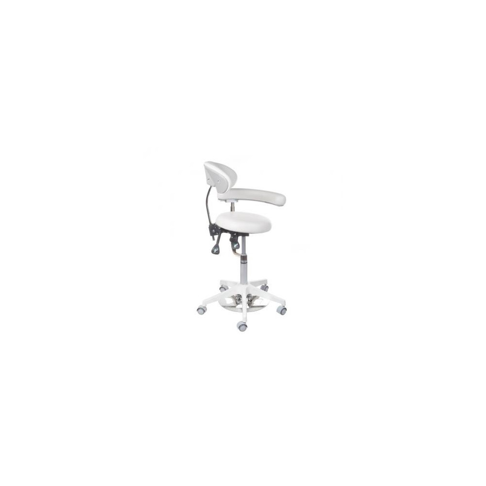 Taboret medyczny z oparciem BD-Y914 Biały