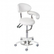 Taboret medyczny z oparciem BD-Y914 Biały