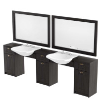 RETRO Konsoleta barberska podwójna