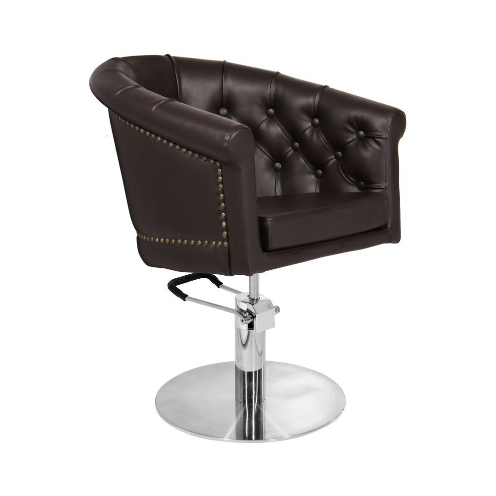 Gabbiano fotel fryzjerski Londyn brązowy