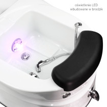 Fotel pedicure spa AS-122 white z funkcją masażu i pompą 