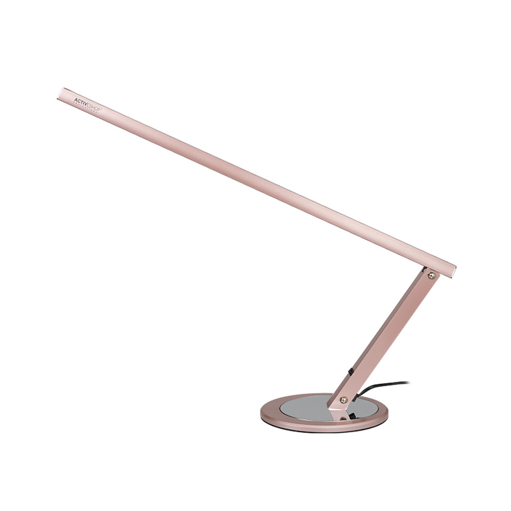 Lampa na biurko Slim led różowe złoto