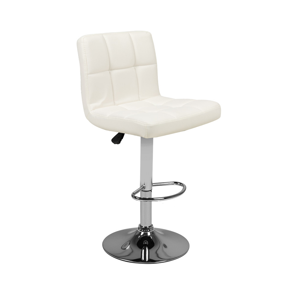 Hoker barowy M06 pikowany regulowany białe