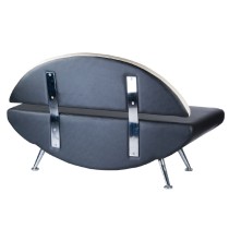 Kanapa do poczekalni Carini BD-6710 biało-czarna