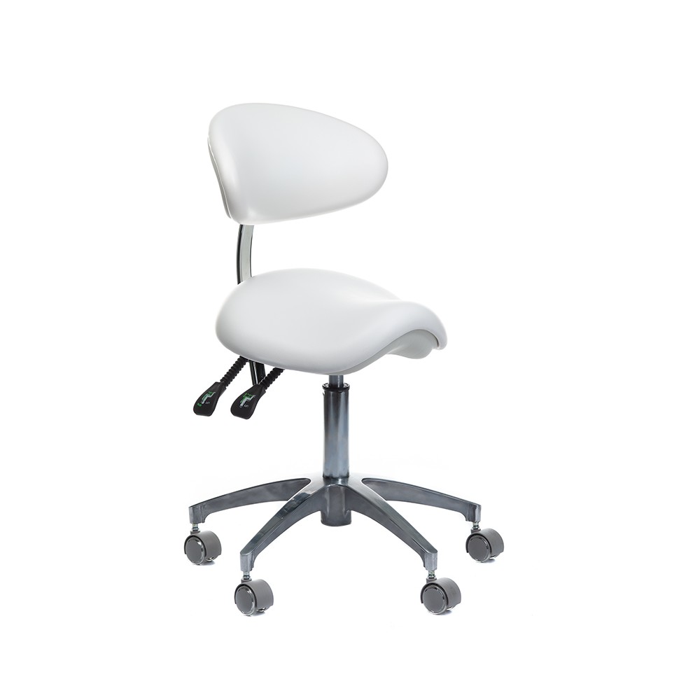 Taboret medyczny z oparciem BD-Y925 Biały