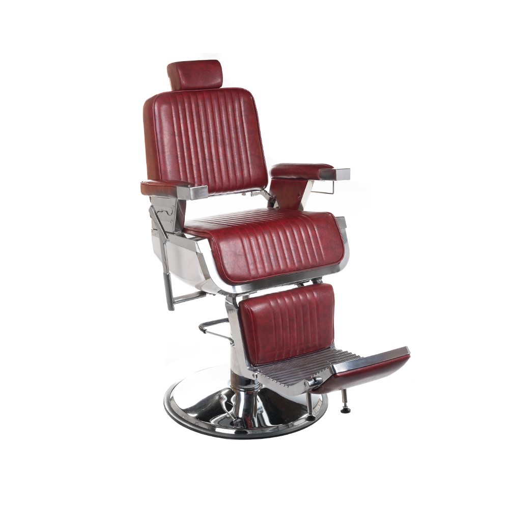 Fotel barberski LUMBER BH-31823 Burgund