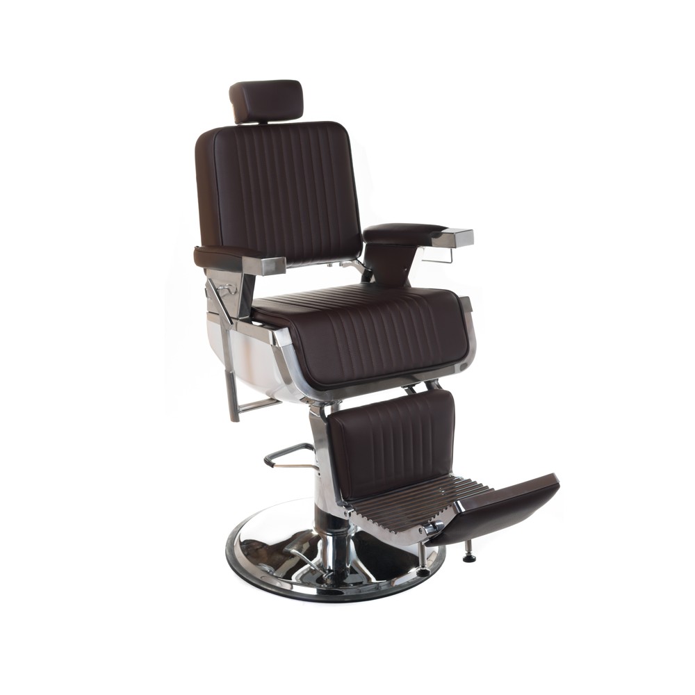 Fotel barberski LUMBER BH-31823 Brązowy