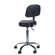 Taboret kosmetyczny z oparciem BH-7268 Czarny