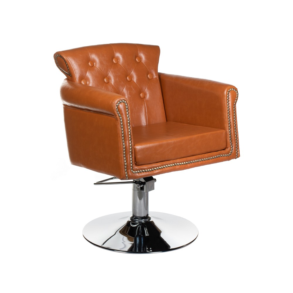 Fotel fryzjerski ALBERTO BH-8038 jasno brązowy