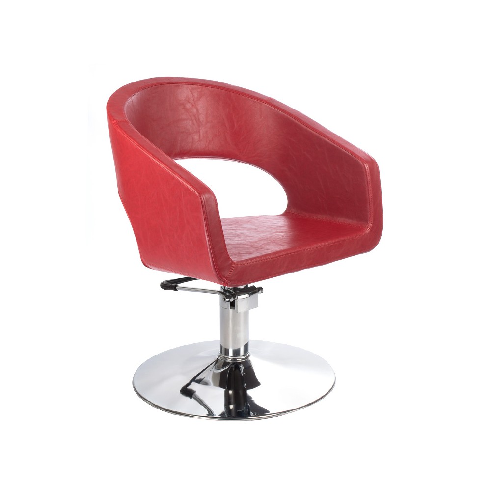 Fotel fryzjerski Paolo BH-8821 czerwony