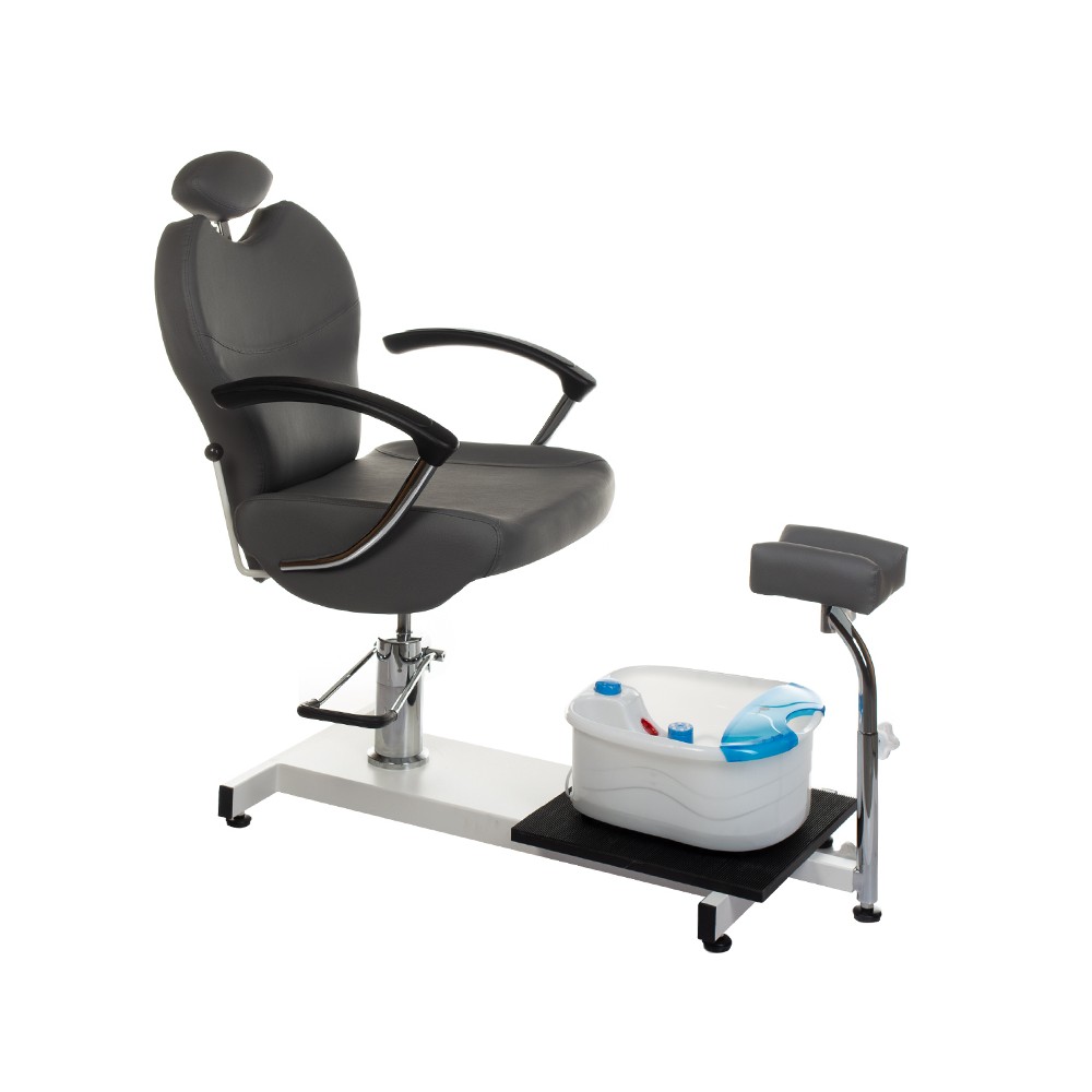 Fotel do pedicure z masażerem stóp BR-2301 szary