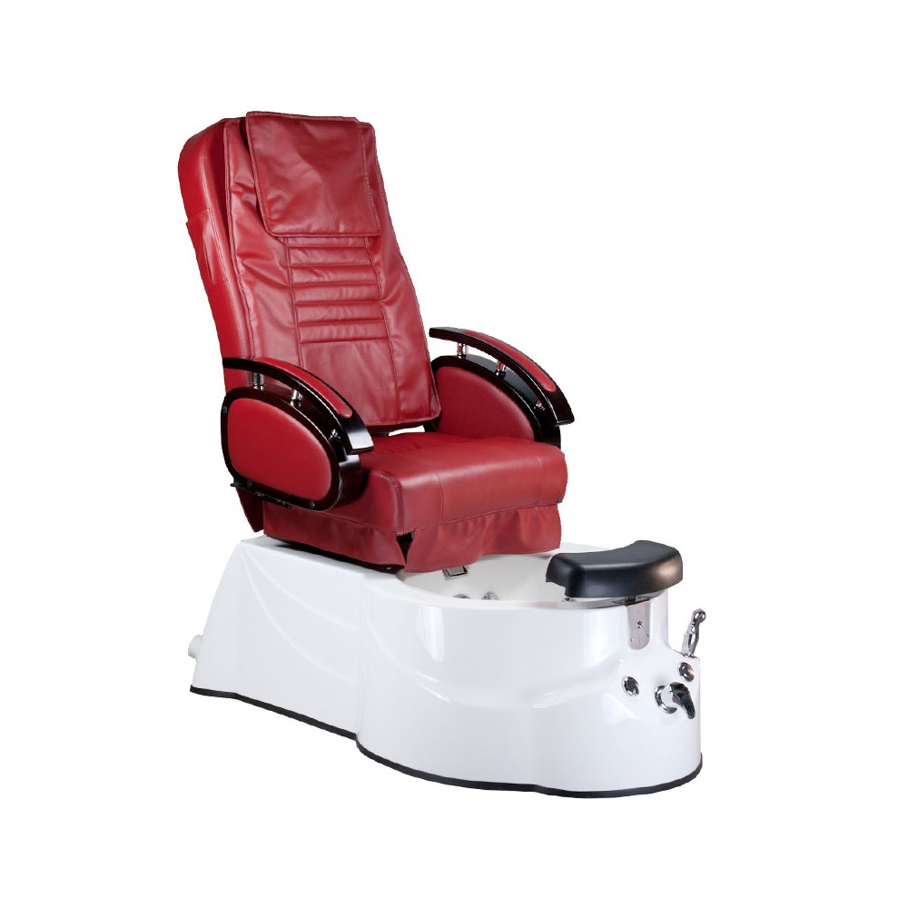 Fotel do pedicure z masażem BR-3820D Bordowy