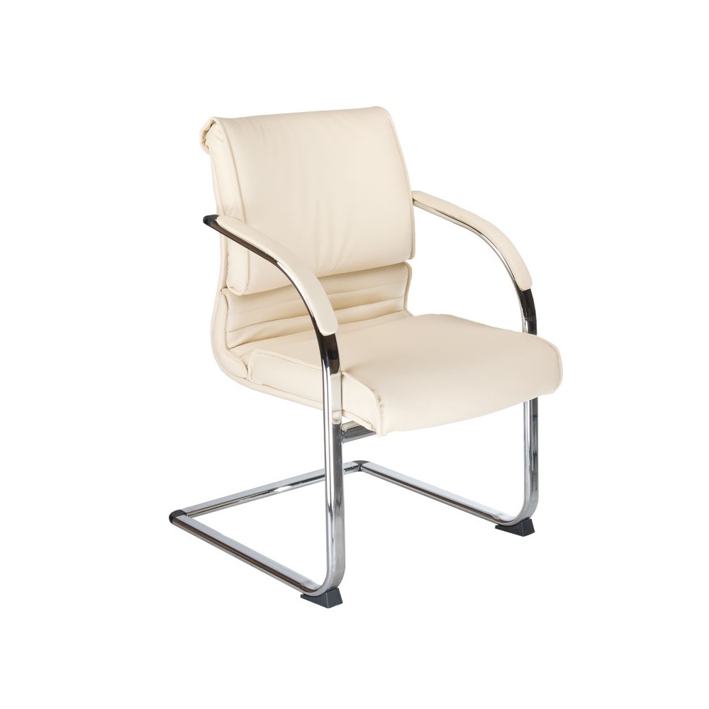 Fotel konferencyjny CorpoComfort BX-3339B Kremowy