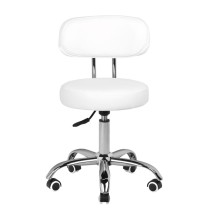 Taboret kosmetyczny do pedicure A-007 biały