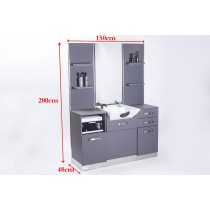 Konsola fryzjerska z umywalką Gabbiano B085 szara