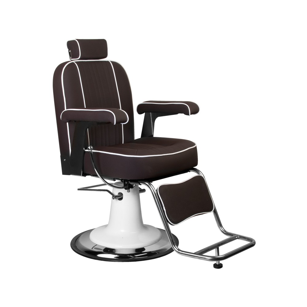 Fotel barberski Gabbiano Amadeo brązowy