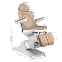 Fotel kosmetyczny do pedicure elektryczny Azzurro 870S 3 silniki Cappuccino