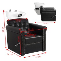 Myjnia fryzjerska Gabbiano Berlin Lux czarna