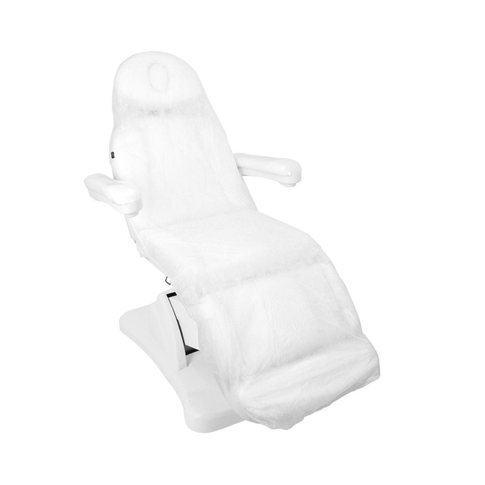 Jednorazowy pokrowiec na fotel z gumką 10 szt. biały