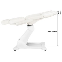 Fotel kosmetyczny do pedicure elektryczny obrotowy Azzurro 869AS 5 silników biały