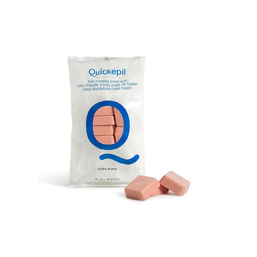 QUICKEPIL WOSK DO DEPILACJI ROSE TWARDY BEZPASKOWY DO DEPILACJI 1 KG RÓŻOWY 