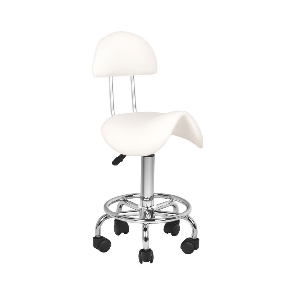 Taboret kosmetyczny 6001 biały