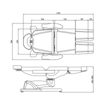 Fotel kosmetyczny do pedicure elektryczny obrotowy Azzurro 869AS 5 silników szary