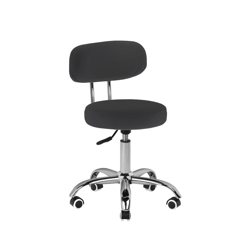 Taboret kosmetyczny do pedicure A-007 czarny