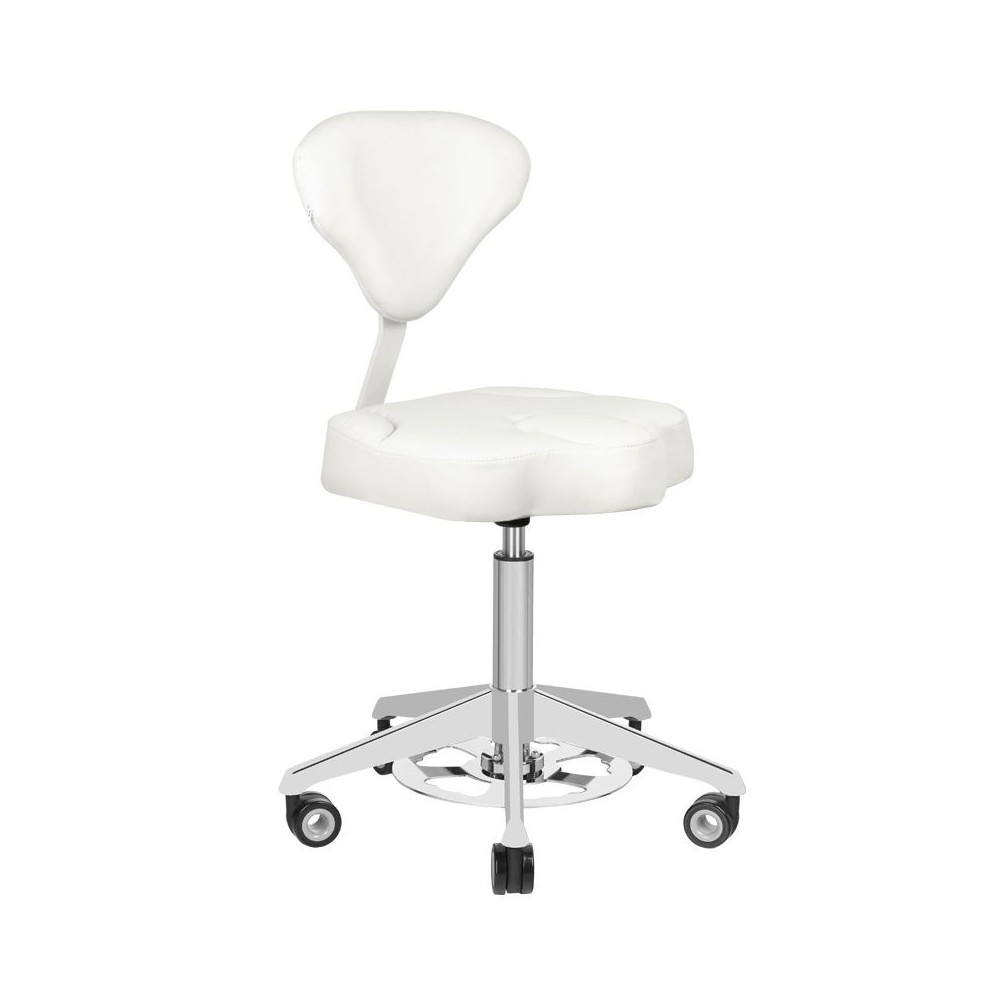 Taboret kosmetyczny Azzurro 156-F bump-up biały