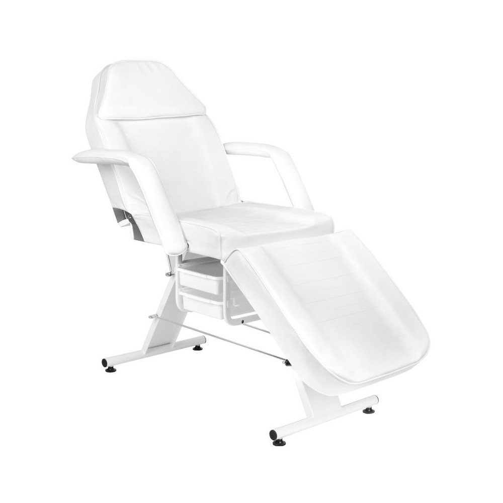 Fotel kosmetyczny Basic 202 z kuwetami biały 