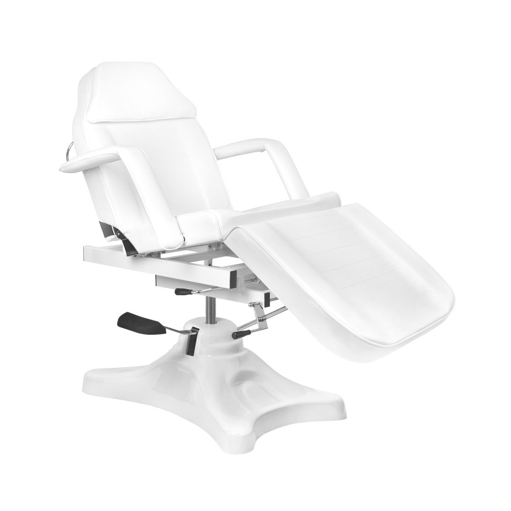 Fotel kosmetyczny hyd. A 234D z kołyską biały 