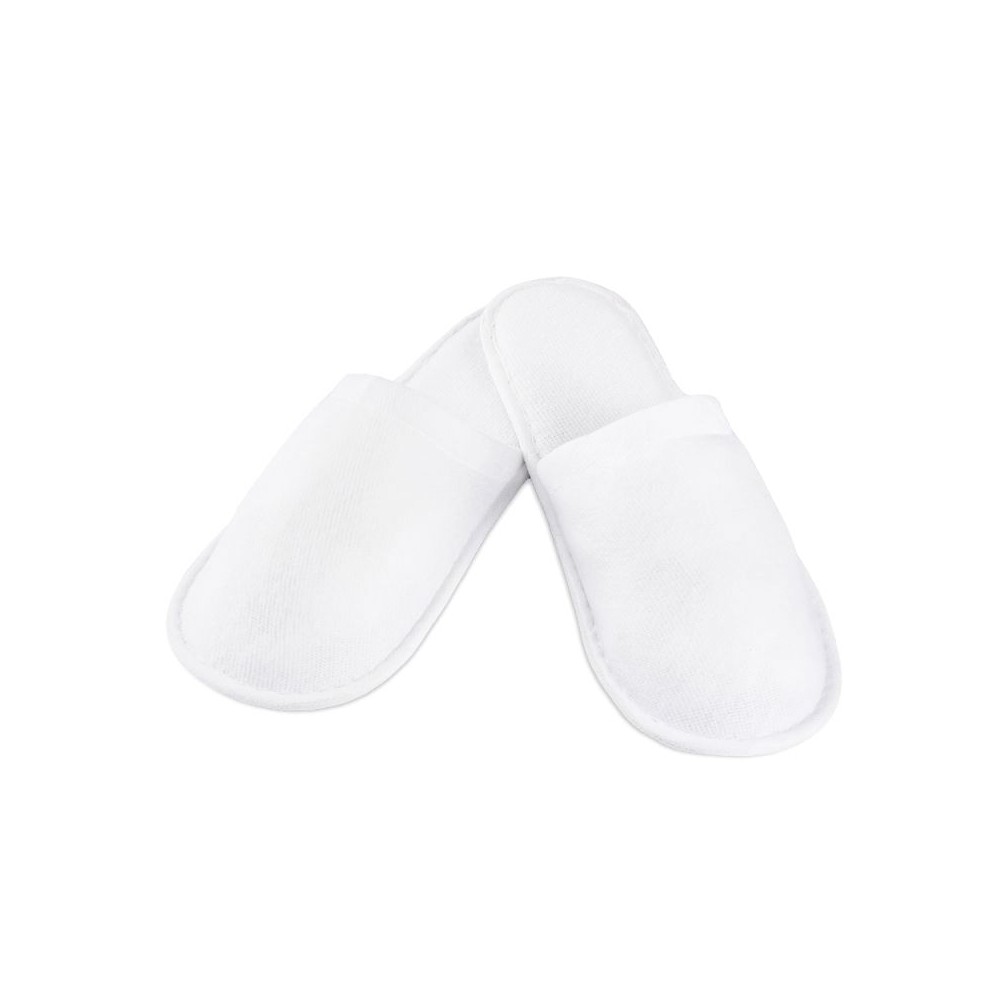 Kapcie frotte pełne białe