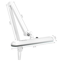 Lampa warsztatowa led Elegante 801-s z imadełkiem standard biała 