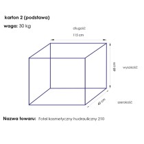Fotel kosmetyczny hyd. A 210 szary