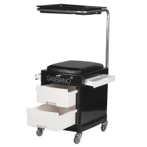 Pomocnik - taboret do pedicure 16 plus czarny/biały 