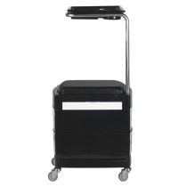 Pomocnik - taboret do pedicure 16 plus czarny/biały 