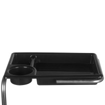 Pomocnik - taboret do pedicure 16 plus czarny/biały 