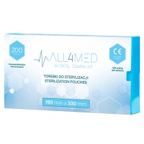 All4med torebki do sterylizacji w autoklawie 190 mm x 330 mm 200 szt.