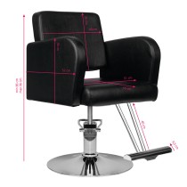 Fotel fryzjerski Hair System HS92 czarny