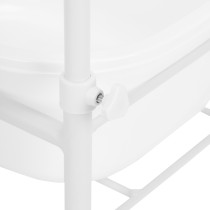 Brodzik do pedicure na kółkach biały