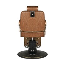 Fotel barberski Gabbiano Boss "Old Leather" jasnobrązowy