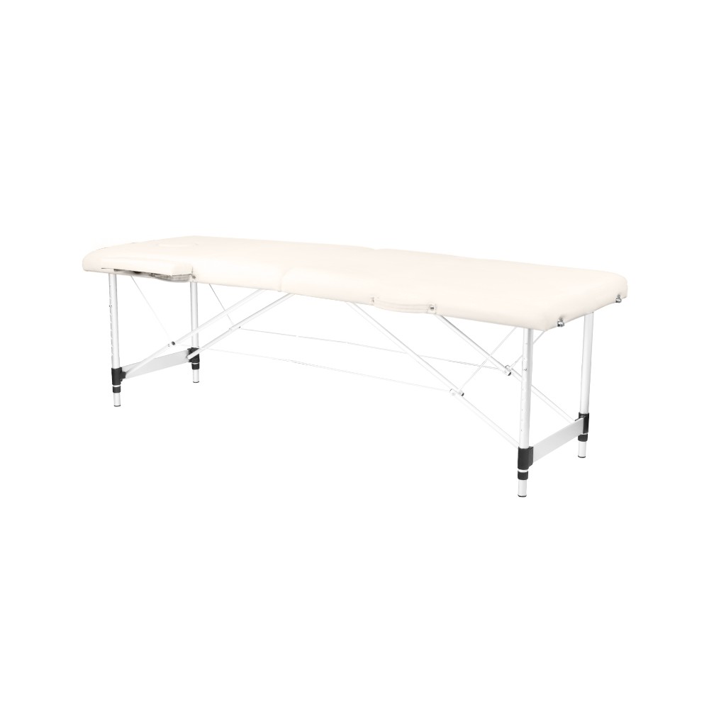 Stół składany do masażu aluminiowy komfort Activ Fizjo 2 segmentowe cream 