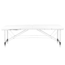 Stół składany do masażu aluminiowy komfort Activ Fizjo 2 segmentowe white 