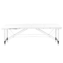 Stół składany do masażu aluminiowy komfort Activ Fizjo 3 segmentowy white 