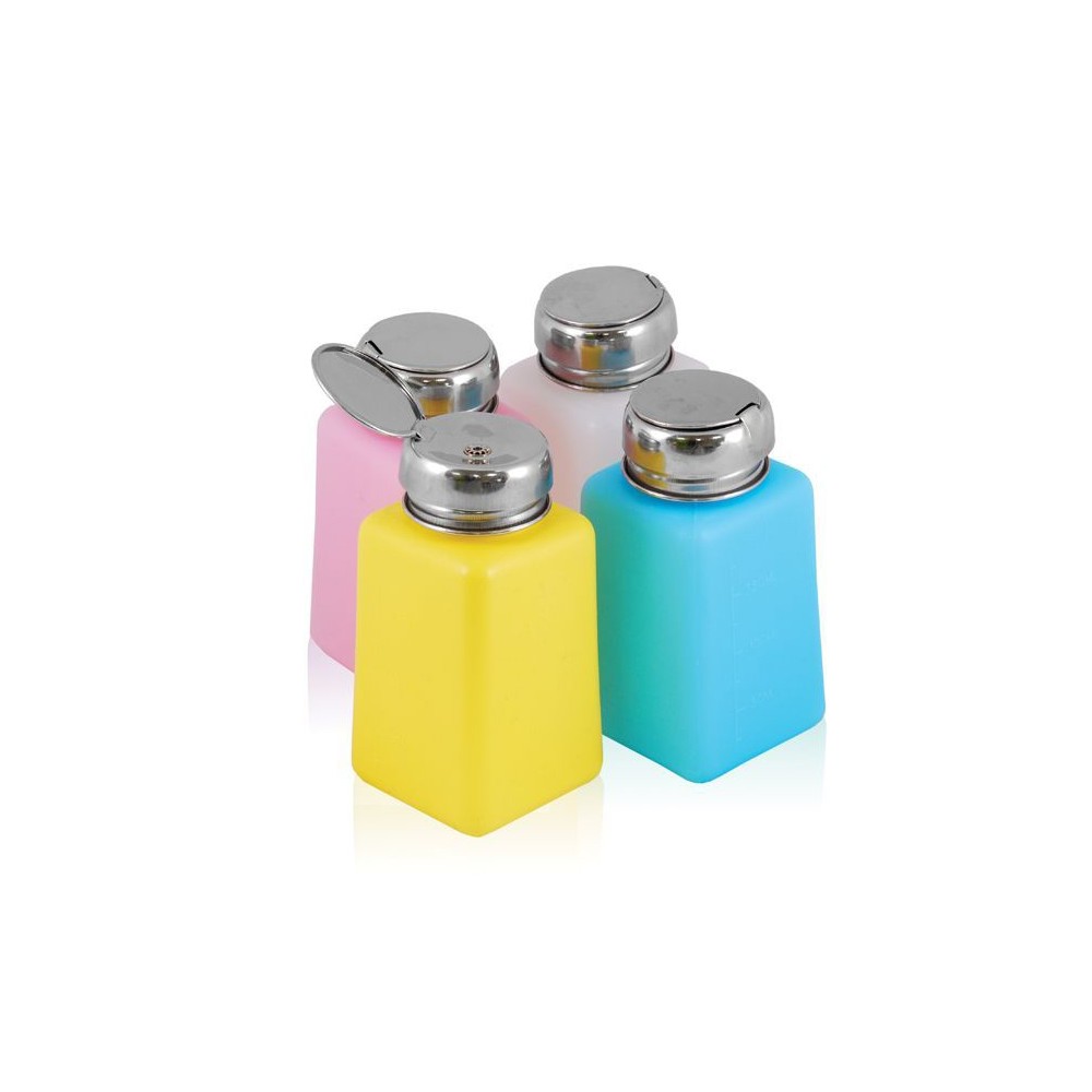 Butelka z pompką chrom 180 ml mix kolor