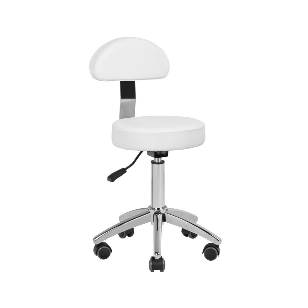 Taboret kosmetyczny AM-304 biały